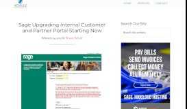 
							         Sage Upgrading Internal Customer and Partner Portal Starting Now								  
							    