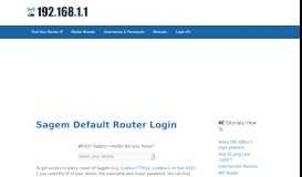 
							         Sagem routers - Login IPs and default usernames & passwords								  
							    