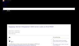 
							         Sagepay Server Integration 5003 error code on first POST - Stack ...								  
							    