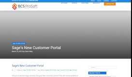 
							         Sage's New Customer Portal | BCS ProSoft								  
							    