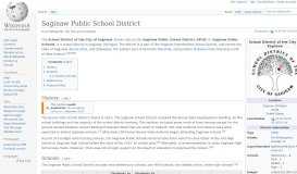 
							         Saginaw Public School District - Wikipedia								  
							    