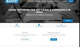 
							         SahiGST: Cloud Based GST Filing Software For India								  
							    