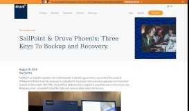 
							         SailPoint & Druva Phoenix: Three Keys To Backup and Recovery ...								  
							    