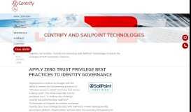 
							         Sailpoint Integration w/ Centrify's PAM Software | Centrify								  
							    
