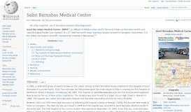 
							         Saint Barnabas Medical Center - Wikipedia								  
							    