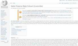 
							         Saint Francis High School (Louisville) - Wikipedia								  
							    