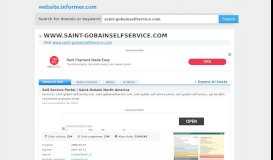 
							         saint-gobainselfservice.com at WI. Self Service Portal | Saint-Gobain ...								  
							    
