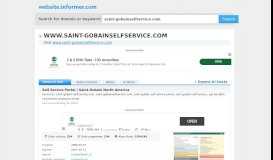 
							         saint-gobainselfservice.com at WI. Self Service Portal | Saint ...								  
							    