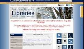
							         Saint Louis University Libraries								  
							    