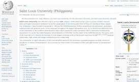 
							         Saint Louis University (Philippines) - Wikipedia								  
							    
