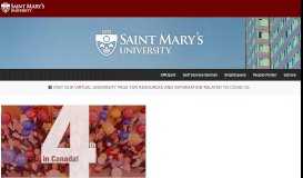 
							         Saint Mary's University, Halifax, Nova Scotia, Canada | Home								  
							    
