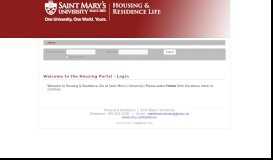
							         Saint Mary's University Housing Portal - Welcome to the Housing ...								  
							    