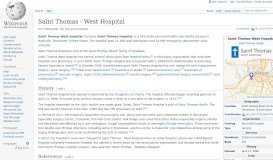 
							         Saint Thomas - West Hospital - Wikipedia								  
							    