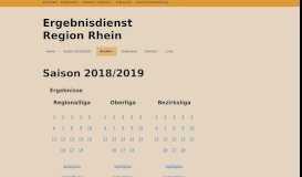 
							         Saison 2018/2019 – Ergebnisdienst Region Rhein								  
							    