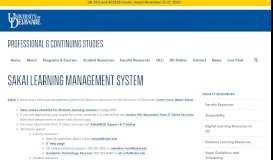 
							         Sakai Learning Management System - University of Delaware Div. of ...								  
							    
