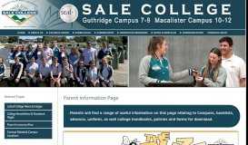 
							         Sale College Parent Information								  
							    