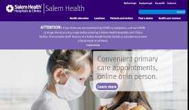 
							         Salem Hospital: Salem Health | Health care in Salem Oregon								  
							    