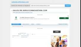 
							         sales-de.serviceinnovation.com at WI. Sales360 Portal								  
							    