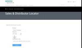 
							         Sales & Distributor locator | Company | Siemens								  
							    