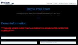 
							         Sales Portal- Demo Form - Proliant								  
							    
