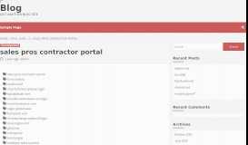 
							         sales pros contractor portal – Blog - Blog – Just another Blog site								  
							    