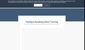
							         Sales Training - HubSpot								  
							    