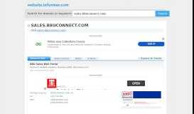 
							         sales.bbuconnect.com at WI. BBU Sales Web Portal - Website Informer								  
							    