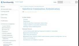 
							         Salesforce Communities Authentication | FormAssembly Resource ...								  
							    