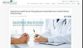 
							         Salesforce Health Cloud - Building Patient Relationships - DemandBlue								  
							    