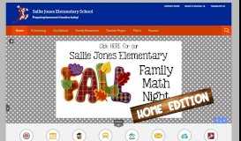 
							         Sallie Jones Elementary School / Homepage								  
							    