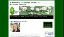 
							         Sally Kerr, LVN, LMT, EP-C, CL - Dr. Kimberley Schroeder's Institute ...								  
							    