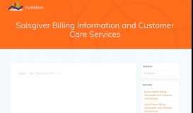 
							         Salsgiver Billing Information and Customer Care Services ...								  
							    