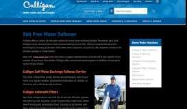 
							         Salt Free Water Softener | Culligan®								  
							    