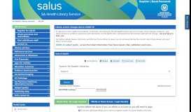 
							         SALUS home - SALUS - LibGuides at South Australian Health Library ...								  
							    