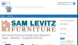 
							         Sam Levitz Furniture Credit Card Payment - Login - Address ...								  
							    