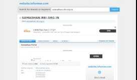 
							         samadhan.rbi.org.in at Website Informer. Visit Samadhan Rbi.								  
							    