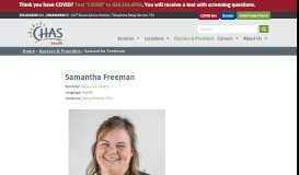 
							         Samantha Freeman | CHAS Health								  
							    