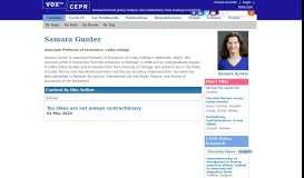 
							         Samara Gunter | VOX, CEPR Policy Portal - Vox EU								  
							    