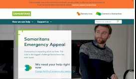 
							         Samaritans | Every life lost to suicide is a tragedy | Here to listen								  
							    
