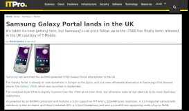 
							         Samsung Galaxy Portal lands in the UK | IT PRO								  
							    