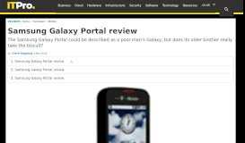 
							         Samsung Galaxy Portal review | IT PRO								  
							    
