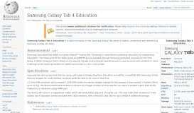 
							         Samsung Galaxy Tab 4 Education - Wikipedia								  
							    