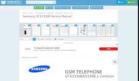 
							         Samsung GT-E2330B Service Manual (Page 13 of 77) - ManualsLib								  
							    