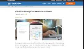 
							         Samsung Knox Mobile Enrollment | Knox Deployment Program |								  
							    
