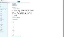 
							         Samsung SDS IAM & EMM User Portal Help v17_3-1.pdf | Web ...								  
							    