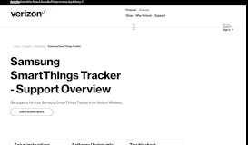 
							         Samsung SmartThings Tracker - Support Overview | Verizon Wireless								  
							    