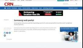 
							         Samsung web portal | CRN								  
							    