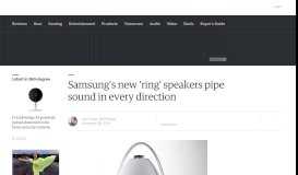
							         Samsung's new 'ring' speakers pipe sound in every direction - Engadget								  
							    
