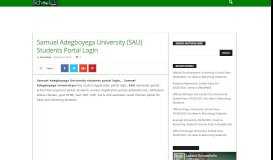 
							         Samuel Adegboyega University (SAU) Students Portal Login ...								  
							    