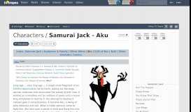 
							         Samurai Jack - Aku / Characters - TV Tropes								  
							    